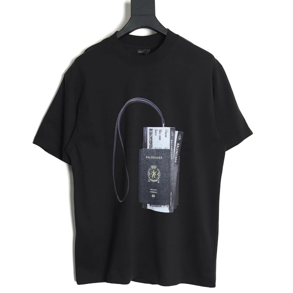 Balenciaga 24SS Ticket Passport Round Neck Short Sleeve T-Shirt TSK2,All order with free shipping Balenciaga