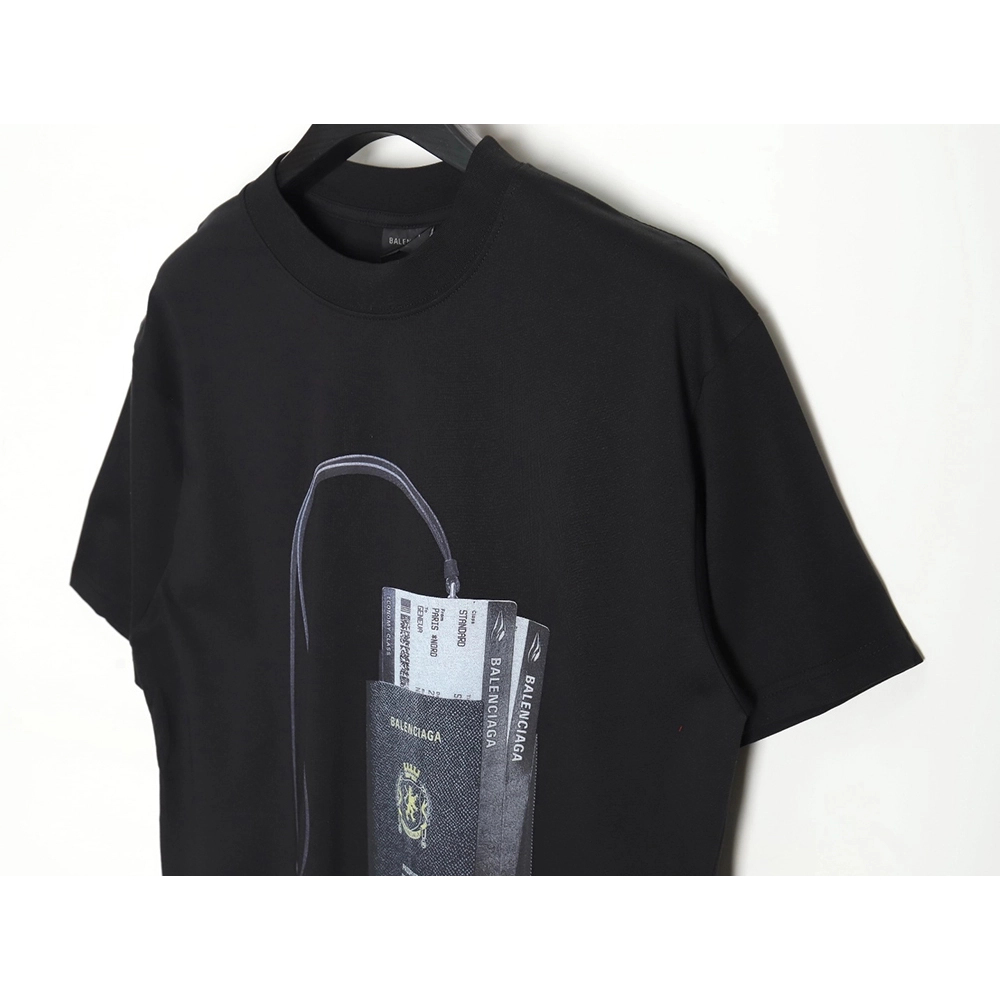 Balenciaga 24SS Ticket Passport Round Neck Short Sleeve T-Shirt TSK2,All order with free shipping Balenciaga