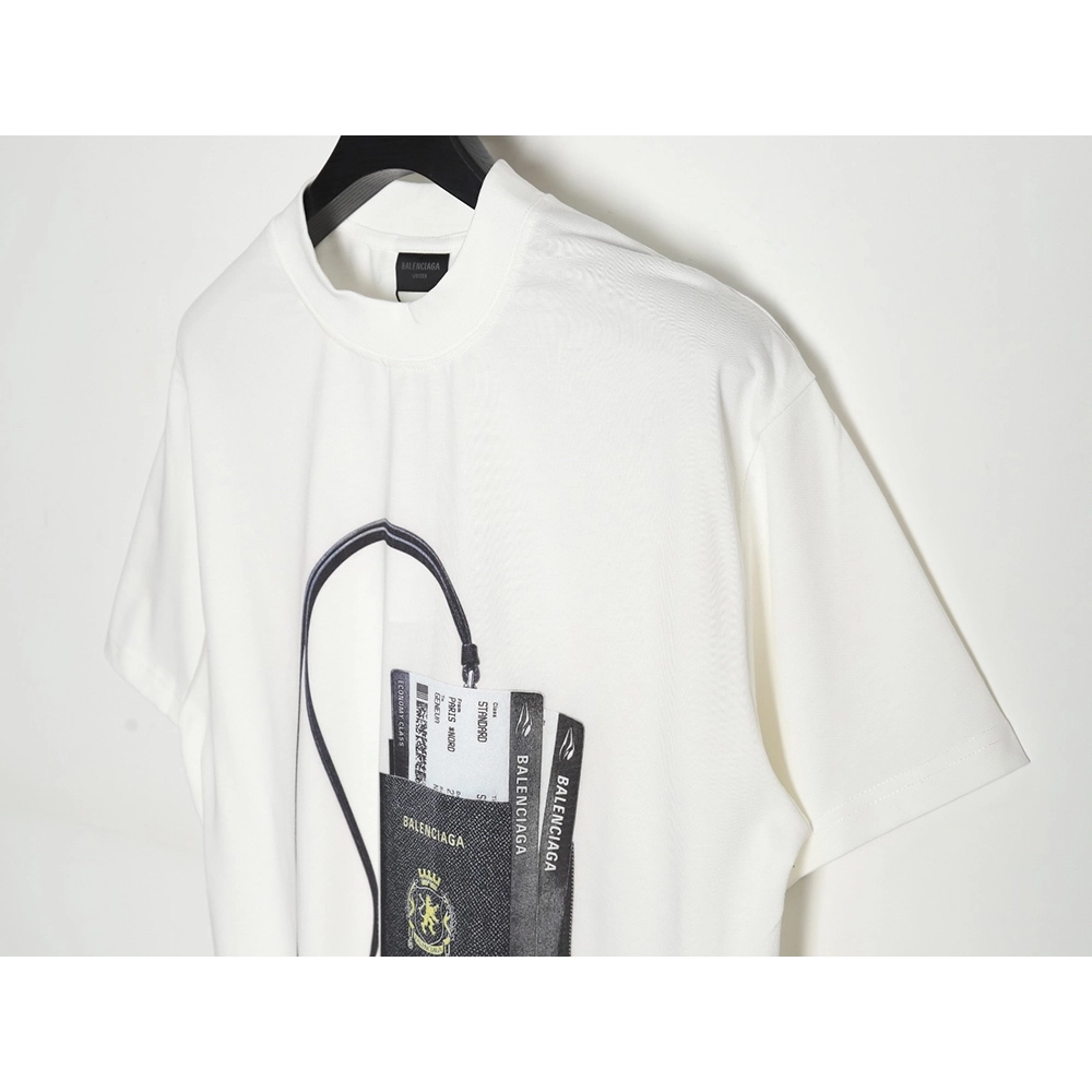 Balenciaga 24SS Ticket Passport Round Neck Short Sleeve T-Shirt TSK1,All order with free shipping Balenciaga