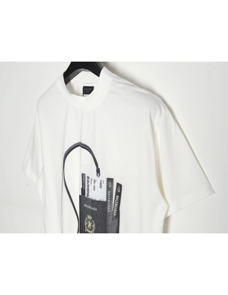 Balenciaga 24SS Ticket Passport Round Neck Short Sleeve T-Shirt TSK1,All order with free shipping Balenciaga