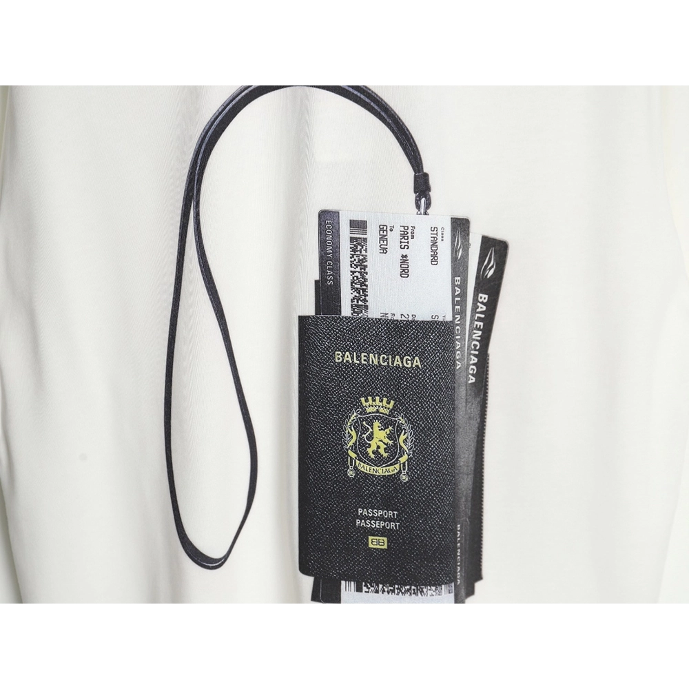Balenciaga 24SS Ticket Passport Round Neck Short Sleeve T-Shirt TSK1,All order with free shipping Balenciaga