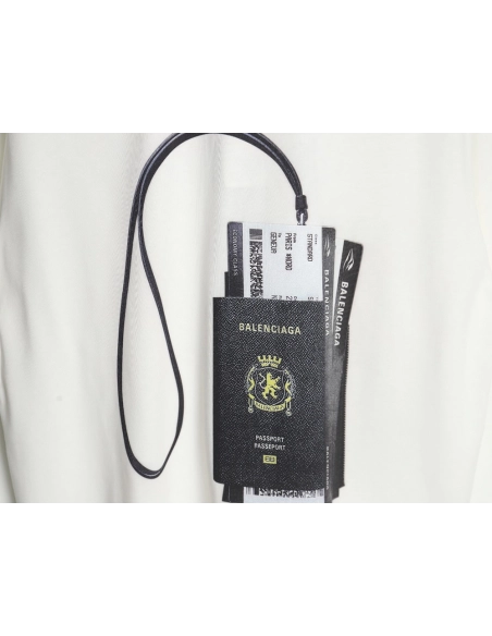 Balenciaga 24SS Ticket Passport Round Neck Short Sleeve T-Shirt TSK1,All order with free shipping Balenciaga