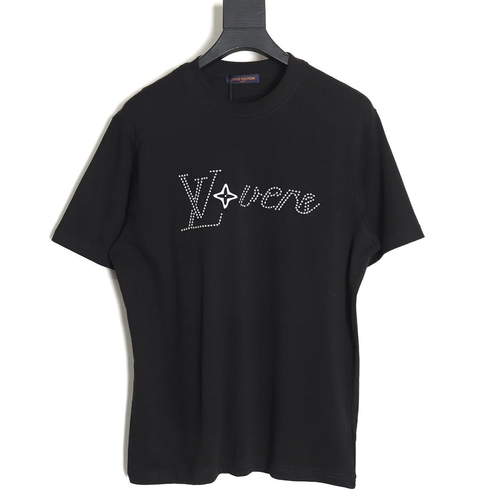Reps Louis Vuitton short-sleeved T-shirt with lettering embroidery TSK1,All order with free shipping Reps Louis Vuitton