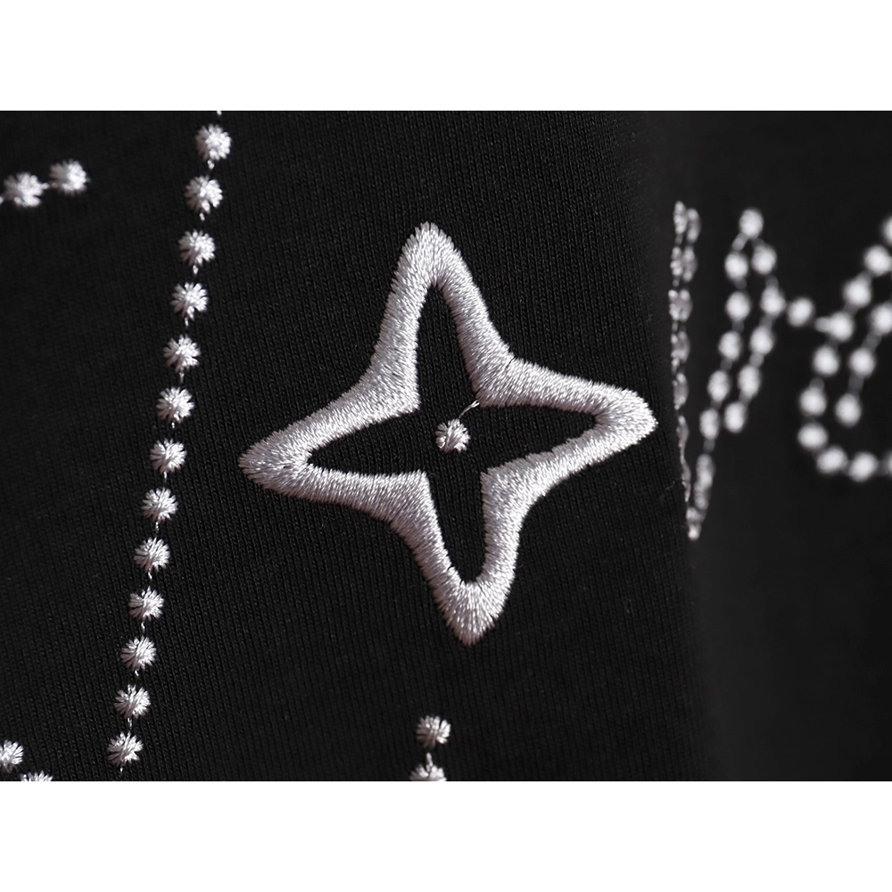 Reps Louis Vuitton short-sleeved T-shirt with lettering embroidery TSK1,All order with free shipping Reps Louis Vuitton