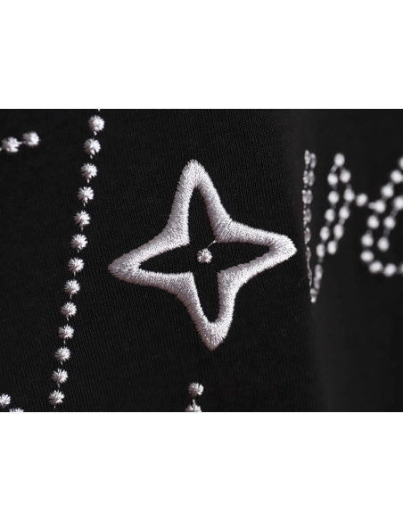 Reps Louis Vuitton short-sleeved T-shirt with lettering embroidery TSK1,All order with free shipping Reps Louis Vuitton