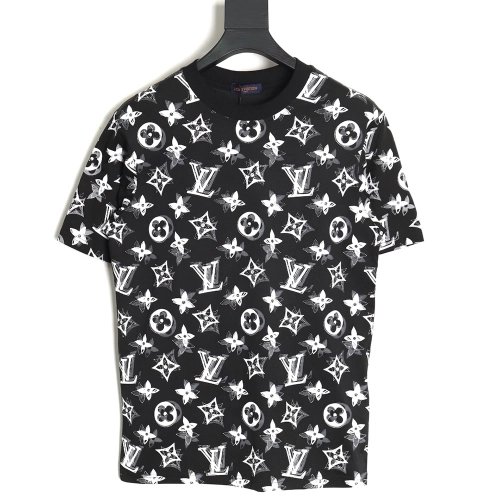 Reps Louis Vuitton all over print shadow short sleeve T-shirt,All order with free shipping Reps Louis Vuitton