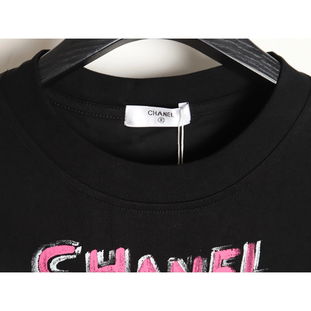 Chanel hand-painted watch dial graffiti short-sleeved T-shirt TSK1,All order with free shipping Chanel