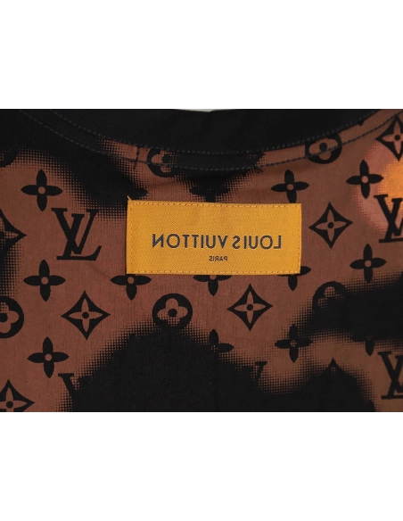 Reps Louis Vuitton monogram gradient embroidered short-sleeved T-shirt,All order with free shipping Reps Louis Vuitton