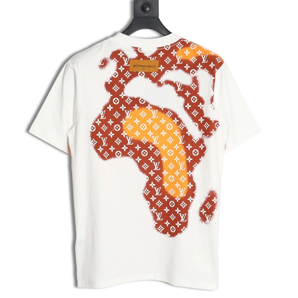 Reps Louis Vuitton monogram gradient embroidered short-sleeved T-shirt,All order with free shipping Reps Louis Vuitton