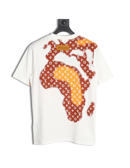 Reps Louis Vuitton monogram gradient embroidered short-sleeved T-shirt,All order with free shipping Reps Louis Vuitton