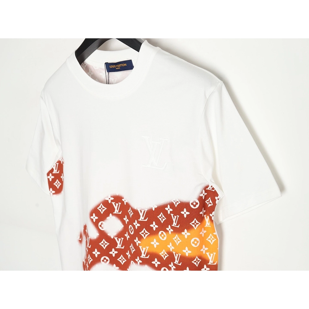 Reps Louis Vuitton monogram gradient embroidered short-sleeved T-shirt,All order with free shipping Reps Louis Vuitton