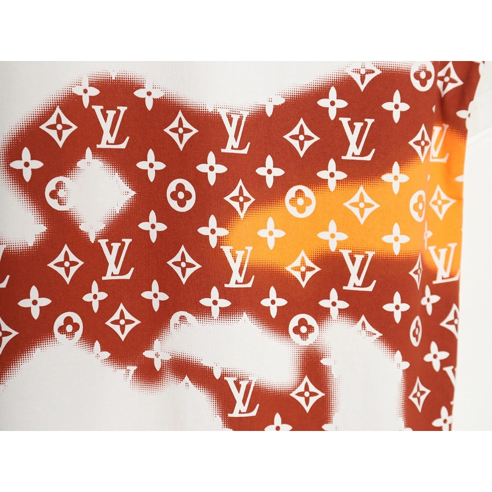 Reps Louis Vuitton monogram gradient embroidered short-sleeved T-shirt,All order with free shipping Reps Louis Vuitton