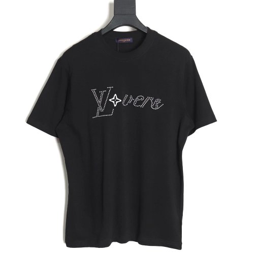 Reps Louis Vuitton Fei Dong employee letter embroidered short-sleeved T-shirt TSK2,All order with free shipping Reps Louis Vuitt