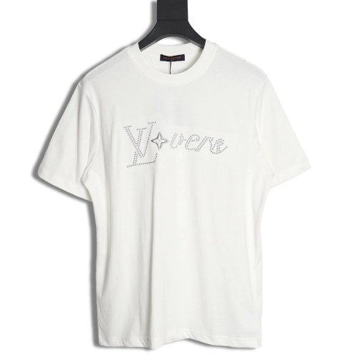 Reps Louis Vuitton LV Fei Dong employee letter embroidered short-sleeved T-shirt TSK1,All order with free shipping Reps Louis Vu