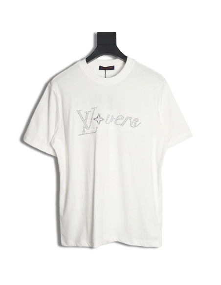 Reps Louis Vuitton LV Fei Dong employee letter embroidered short-sleeved T-shirt TSK1,All order with free shipping Reps Louis Vu