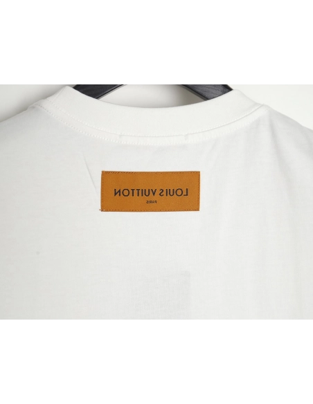 Reps Louis Vuitton LV Fei Dong employee letter embroidered short-sleeved T-shirt TSK1,All order with free shipping Reps Louis Vu