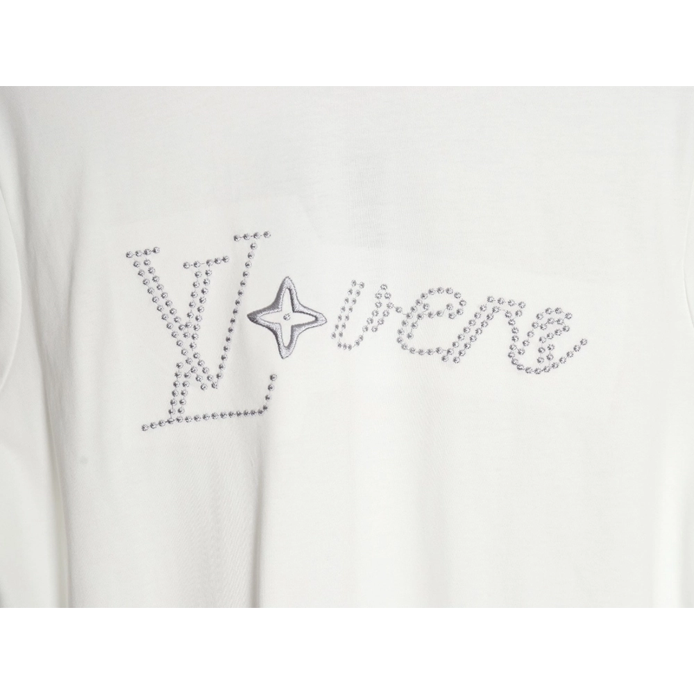 Reps Louis Vuitton LV Fei Dong employee letter embroidered short-sleeved T-shirt TSK1,All order with free shipping Reps Louis Vu