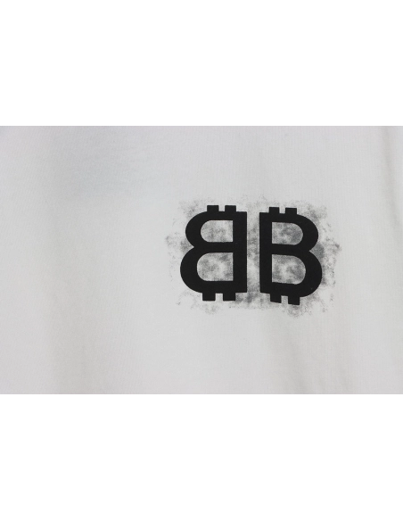 Balenciaga Double B Embroidered Short Sleeve T-Shirt TSK1,All order with free shipping Balenciaga