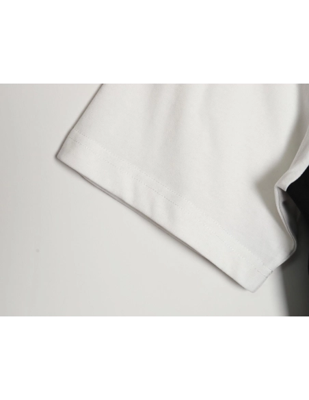 Balenciaga black and white 3M embroidered LOGO short-sleeved T-shirt,All order with free shipping Balenciaga