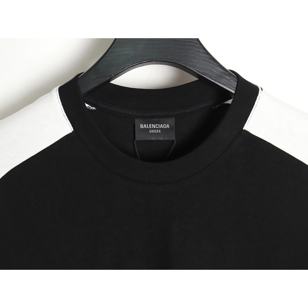 Balenciaga black and white 3M embroidered LOGO short-sleeved T-shirt,All order with free shipping Balenciaga