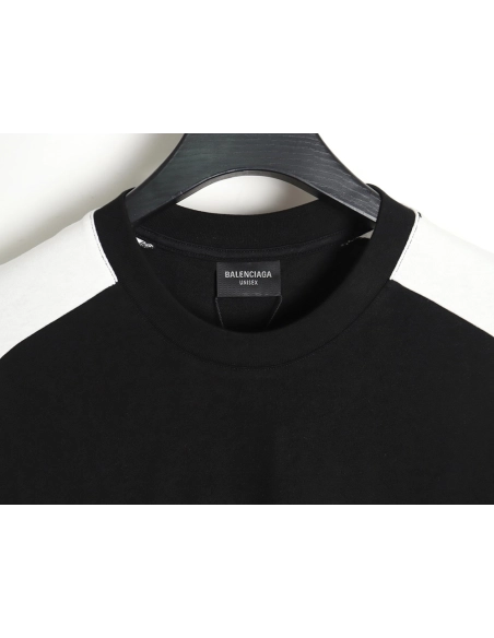 Balenciaga black and white 3M embroidered LOGO short-sleeved T-shirt,All order with free shipping Balenciaga