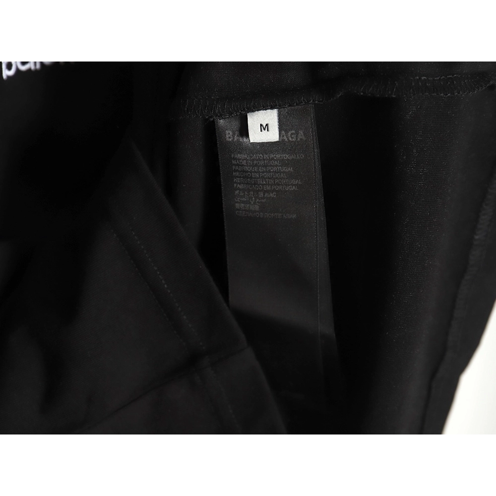 Balenciaga black and white 3M embroidered LOGO short-sleeved T-shirt,All order with free shipping Balenciaga