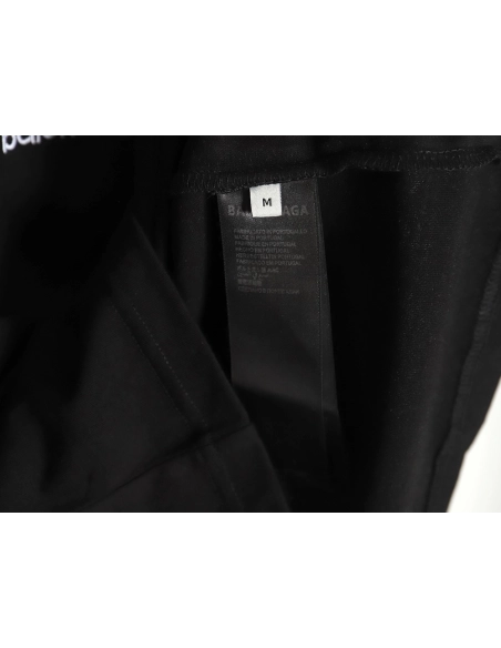 Balenciaga black and white 3M embroidered LOGO short-sleeved T-shirt,All order with free shipping Balenciaga