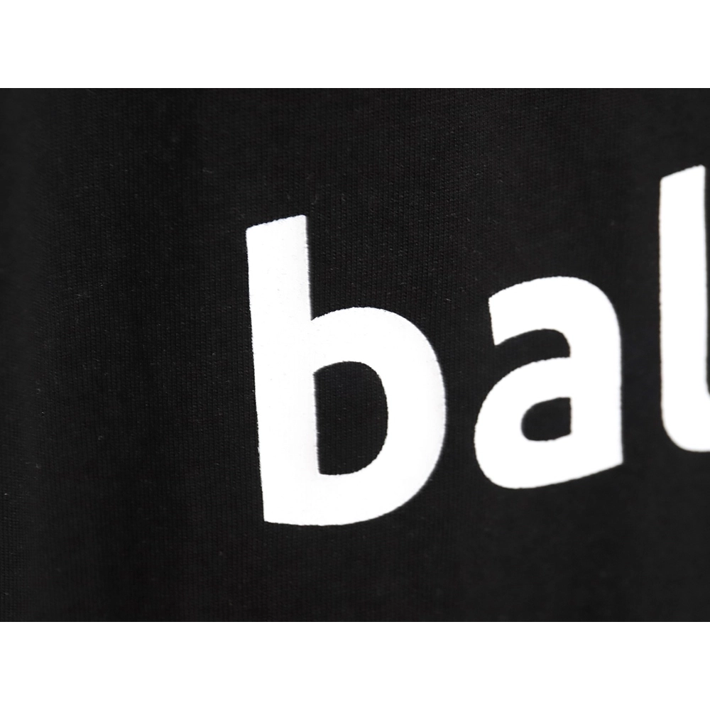 Balenciaga black and white 3M embroidered LOGO short-sleeved T-shirt,All order with free shipping Balenciaga