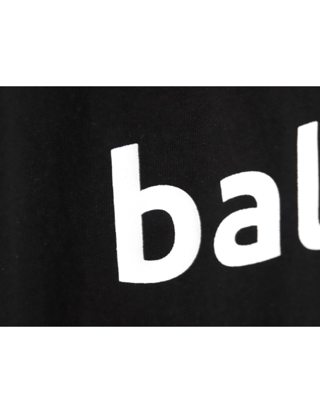 Balenciaga black and white 3M embroidered LOGO short-sleeved T-shirt,All order with free shipping Balenciaga