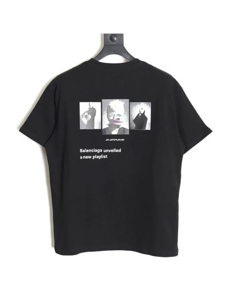 Balenciaga Musical Notes Oil Painting Catwalk Short Sleeve T-shirt TSK1,All order with free shipping Balenciaga