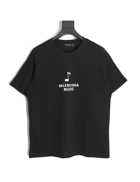 Balenciaga Musical Notes Oil Painting Catwalk Short Sleeve T-shirt TSK1,All order with free shipping Balenciaga