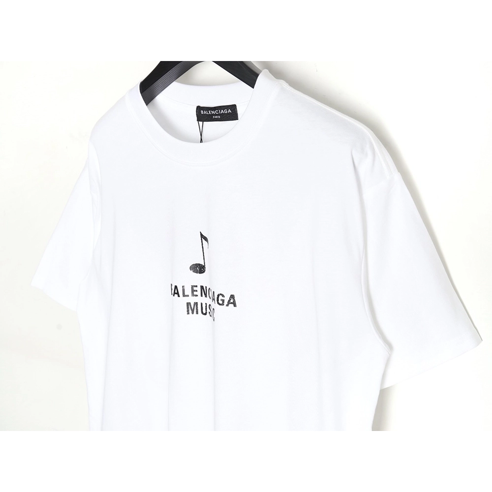 Balenciaga Musical Notes Oil Painting Catwalk Short Sleeve T-shirt,All order with free shipping Balenciaga