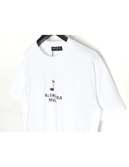 Balenciaga Musical Notes Oil Painting Catwalk Short Sleeve T-shirt,All order with free shipping Balenciaga