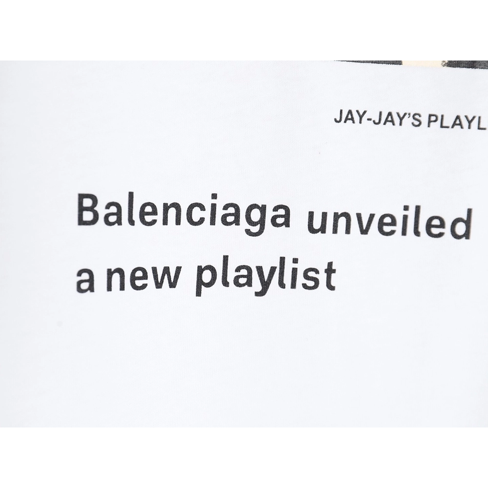 Balenciaga Musical Notes Oil Painting Catwalk Short Sleeve T-shirt,All order with free shipping Balenciaga