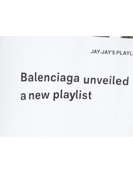 Balenciaga Musical Notes Oil Painting Catwalk Short Sleeve T-shirt,All order with free shipping Balenciaga