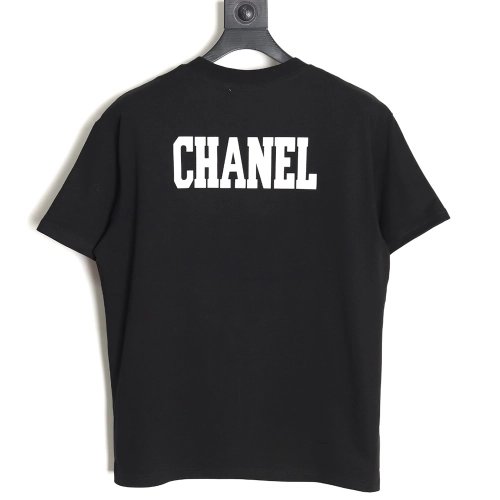 Chanel Double C Heavy Embroidery T-shirt Short Sleeve TSK1,All order with free shipping Chanel