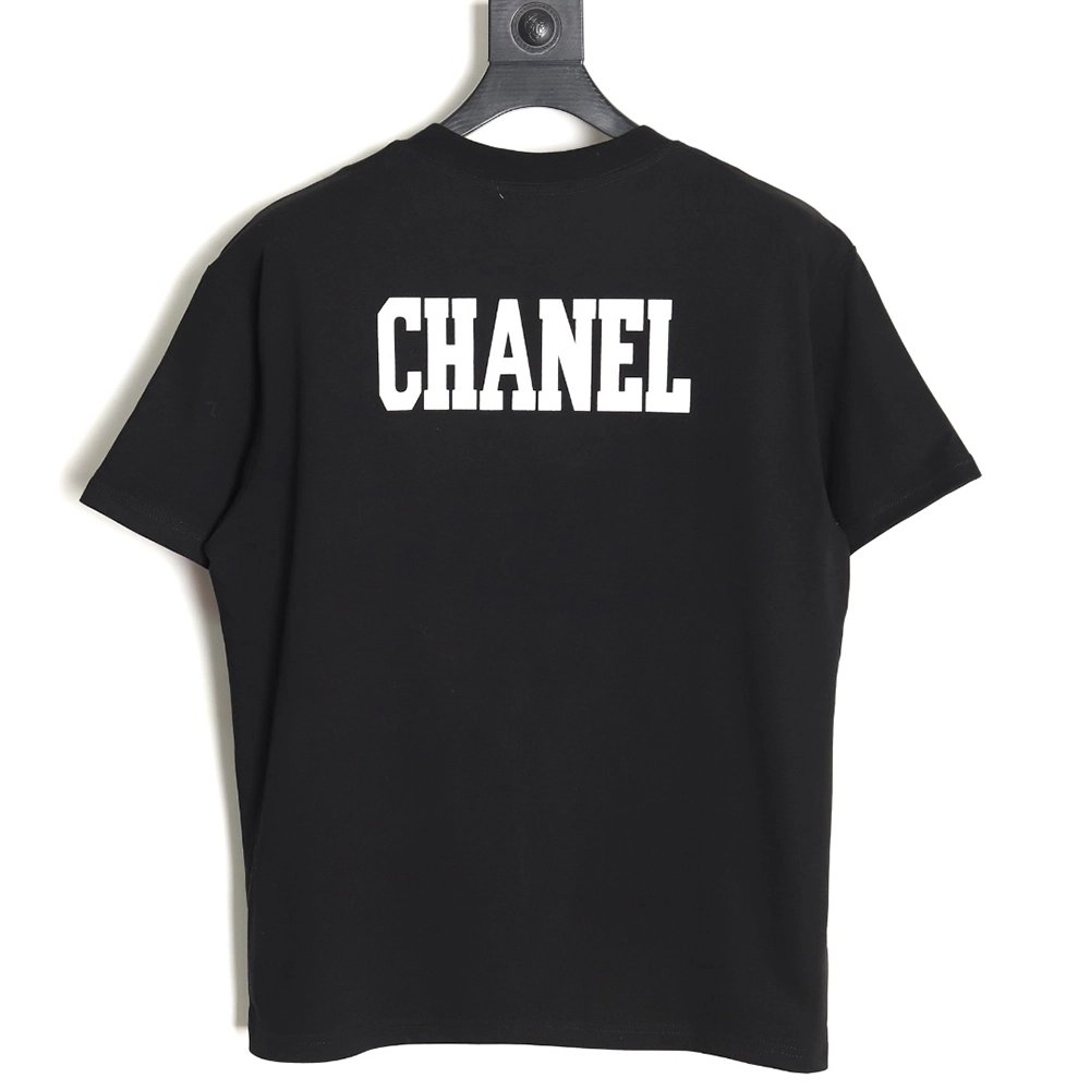 Chanel Double C Heavy Embroidery T-shirt Short Sleeve TSK1,All order with free shipping Chanel