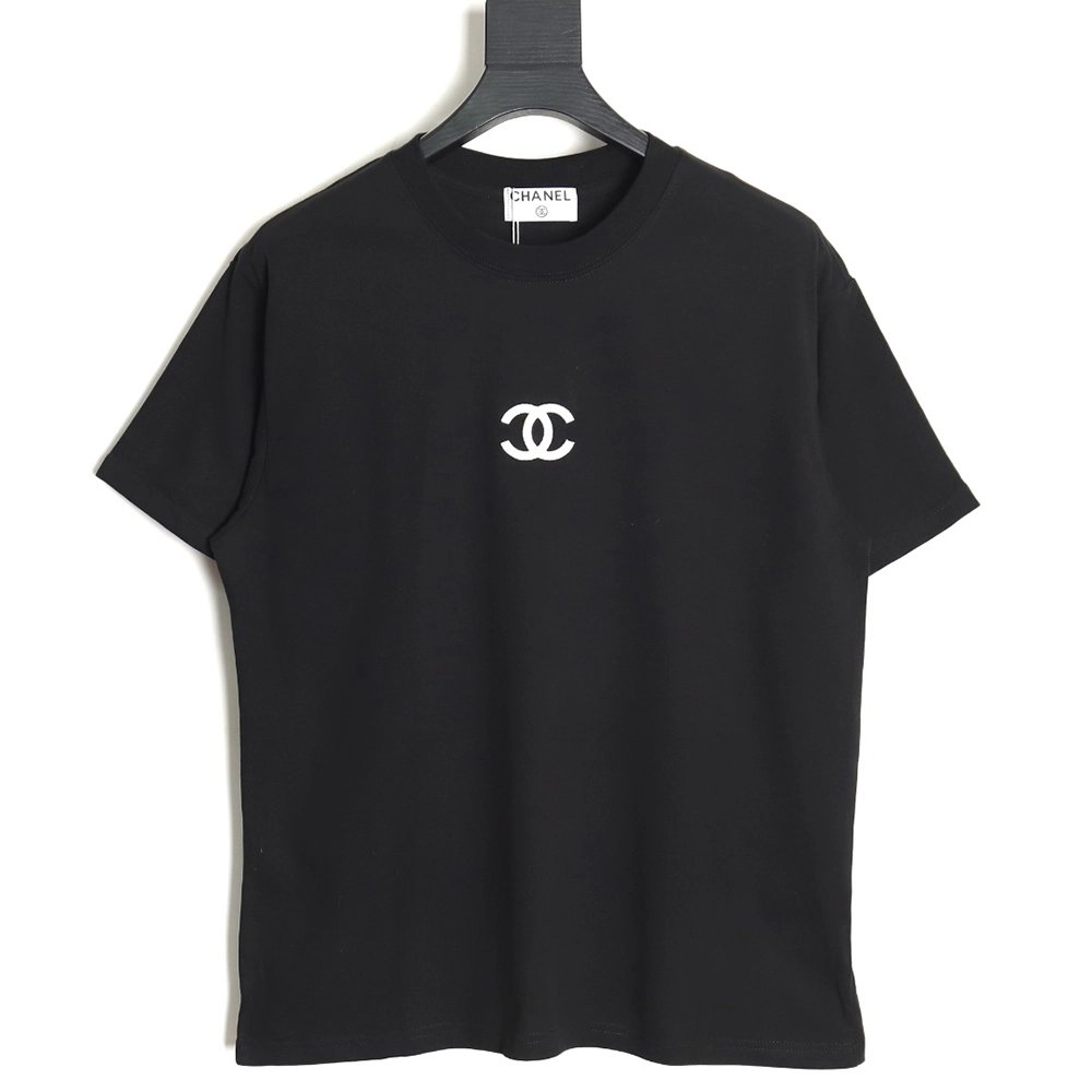 Chanel Double C Heavy Embroidery T-shirt Short Sleeve TSK1,All order with free shipping Chanel