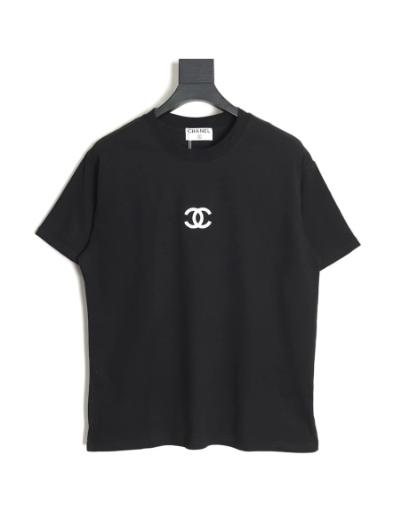Chanel Double C Heavy Embroidery T-shirt Short Sleeve TSK1,All order with free shipping Chanel