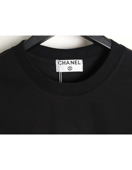 Chanel Double C Heavy Embroidery T-shirt Short Sleeve TSK1,All order with free shipping Chanel