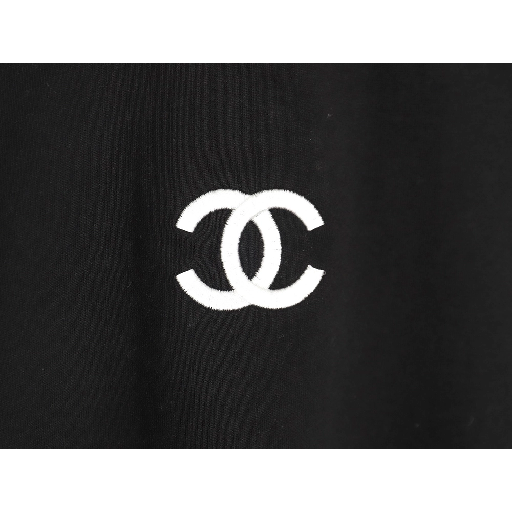 Chanel Double C Heavy Embroidery T-shirt Short Sleeve TSK1,All order with free shipping Chanel
