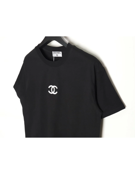 Chanel Double C Heavy Embroidery T-shirt Short Sleeve TSK1,All order with free shipping Chanel