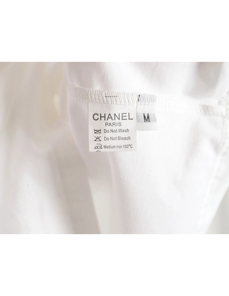 Chanel Double C Heavy Embroidery T-shirt Short Sleeve,All order with free shipping Chanel