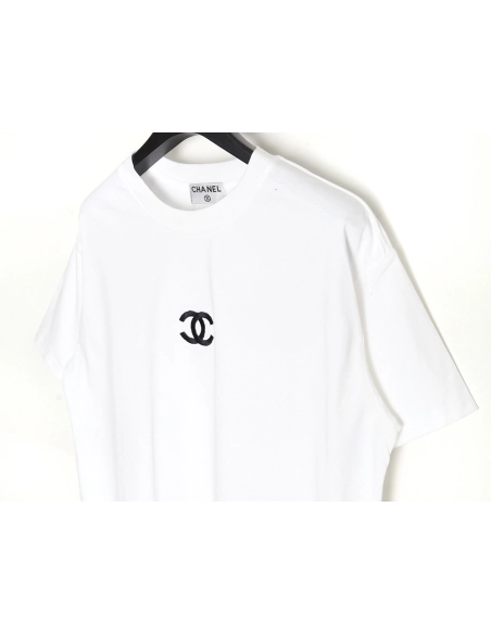 Chanel Double C Heavy Embroidery T-shirt Short Sleeve,All order with free shipping Chanel