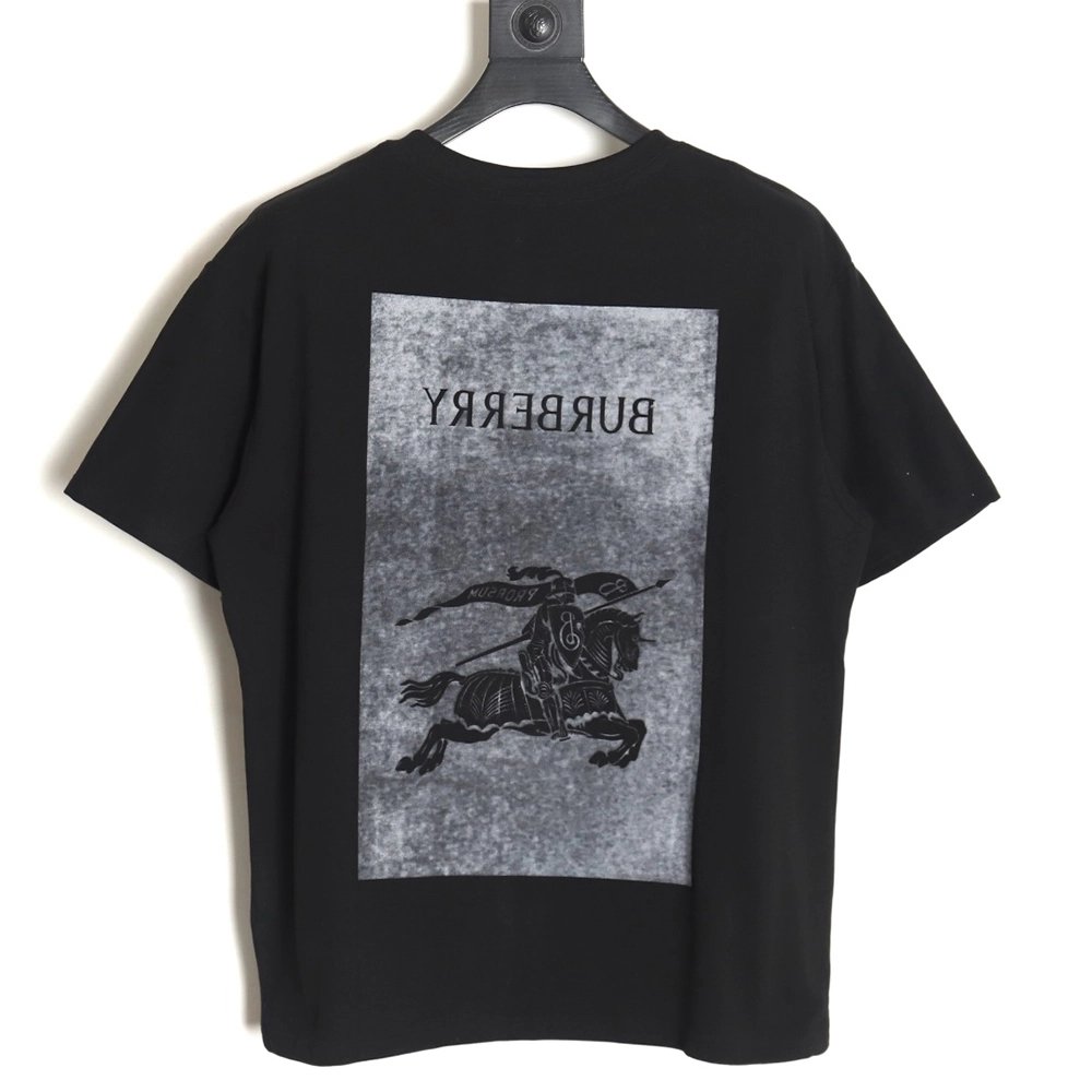 Burberry chest letter back horse silicone short-sleeved T-shirt_TSK1,All order with free shipping Burberry