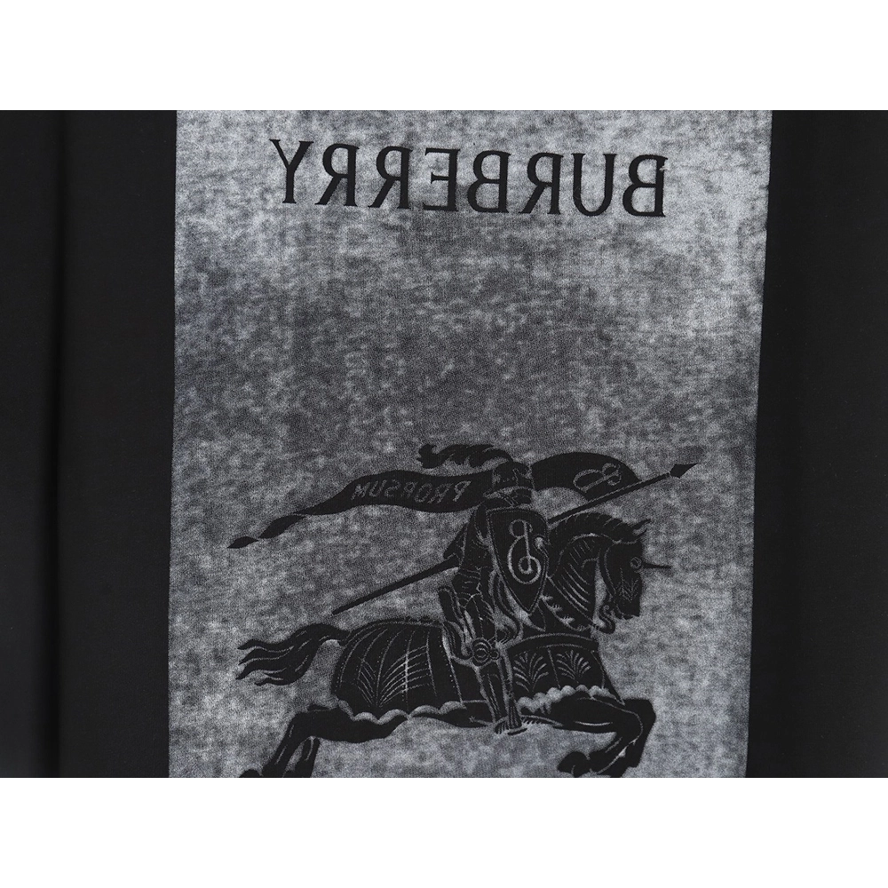 Burberry chest letter back horse silicone short-sleeved T-shirt_TSK1,All order with free shipping Burberry