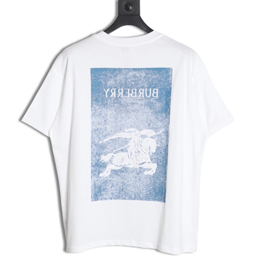 Burberry Horse Knight Digital Print Short Sleeve T-shirt,All order with free shipping Burberry