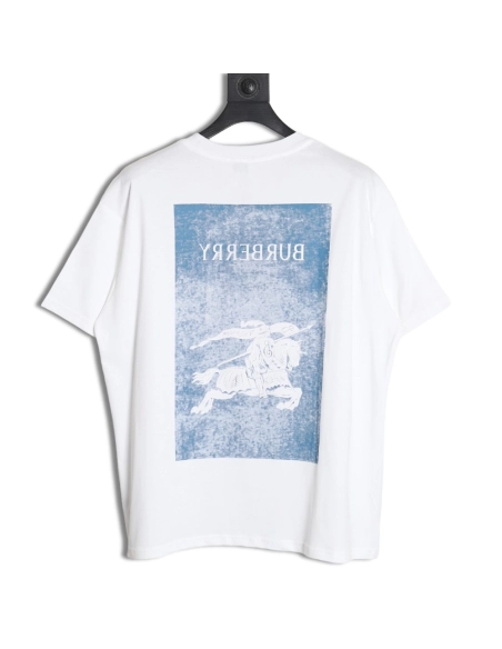 Burberry Horse Knight Digital Print Short Sleeve T-shirt,All order with free shipping Burberry