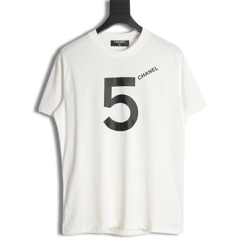 Chanel Minimalist Letter LOGO Print Graphic Short Sleeve T-Shirt,All order with free shipping Chanel