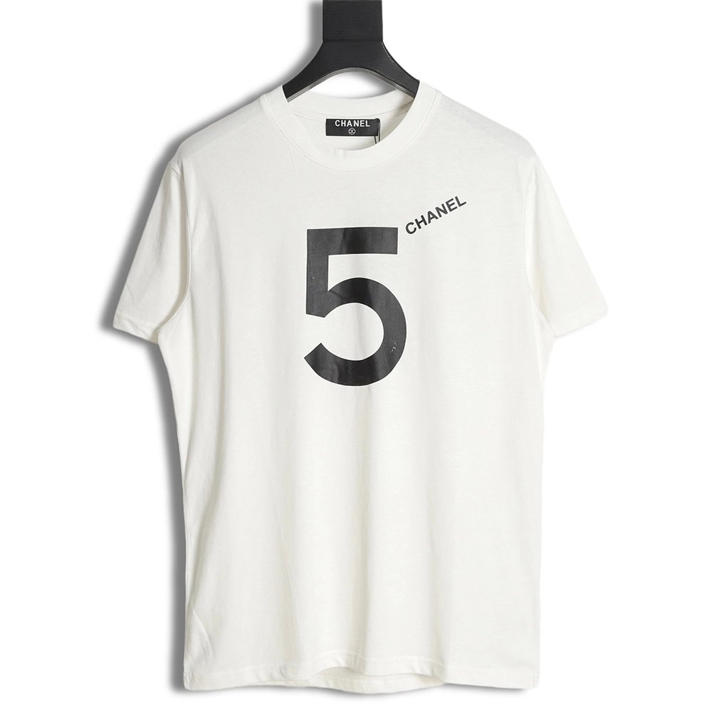 Chanel Minimalist Letter LOGO Print Graphic Short Sleeve T-Shirt,All order with free shipping Chanel